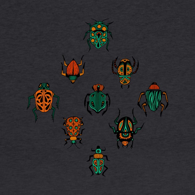 Beetle Pattern | Tropical Insects Pattern by InkHiveCreative